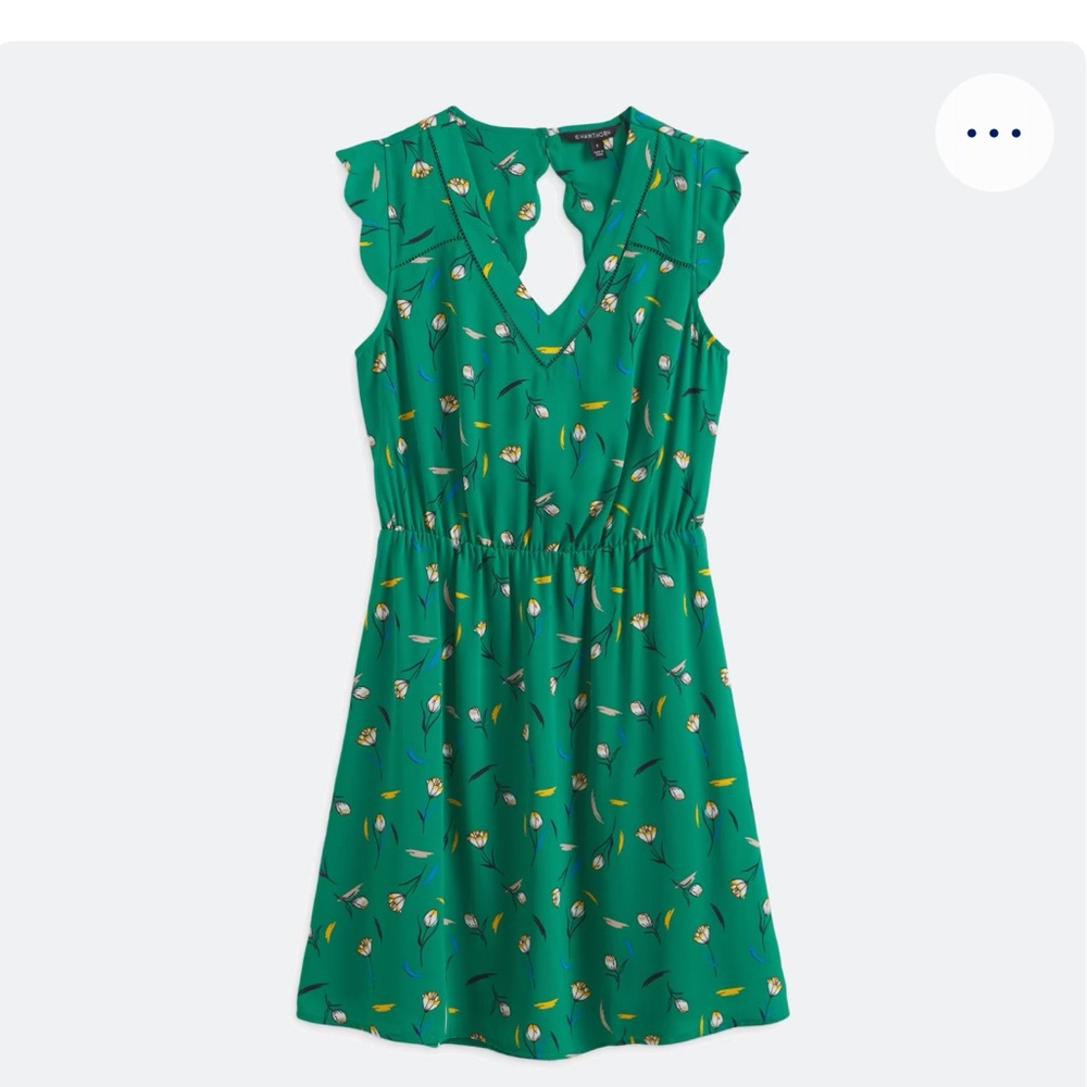 41 Hawthorn Green and Yellow Floral Mini Dress